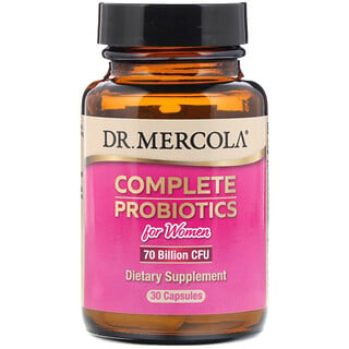 Dr. Mercola, Suplemento probiótico completo para mujeres, 70.000 millones de UFC, 30 cápsulas