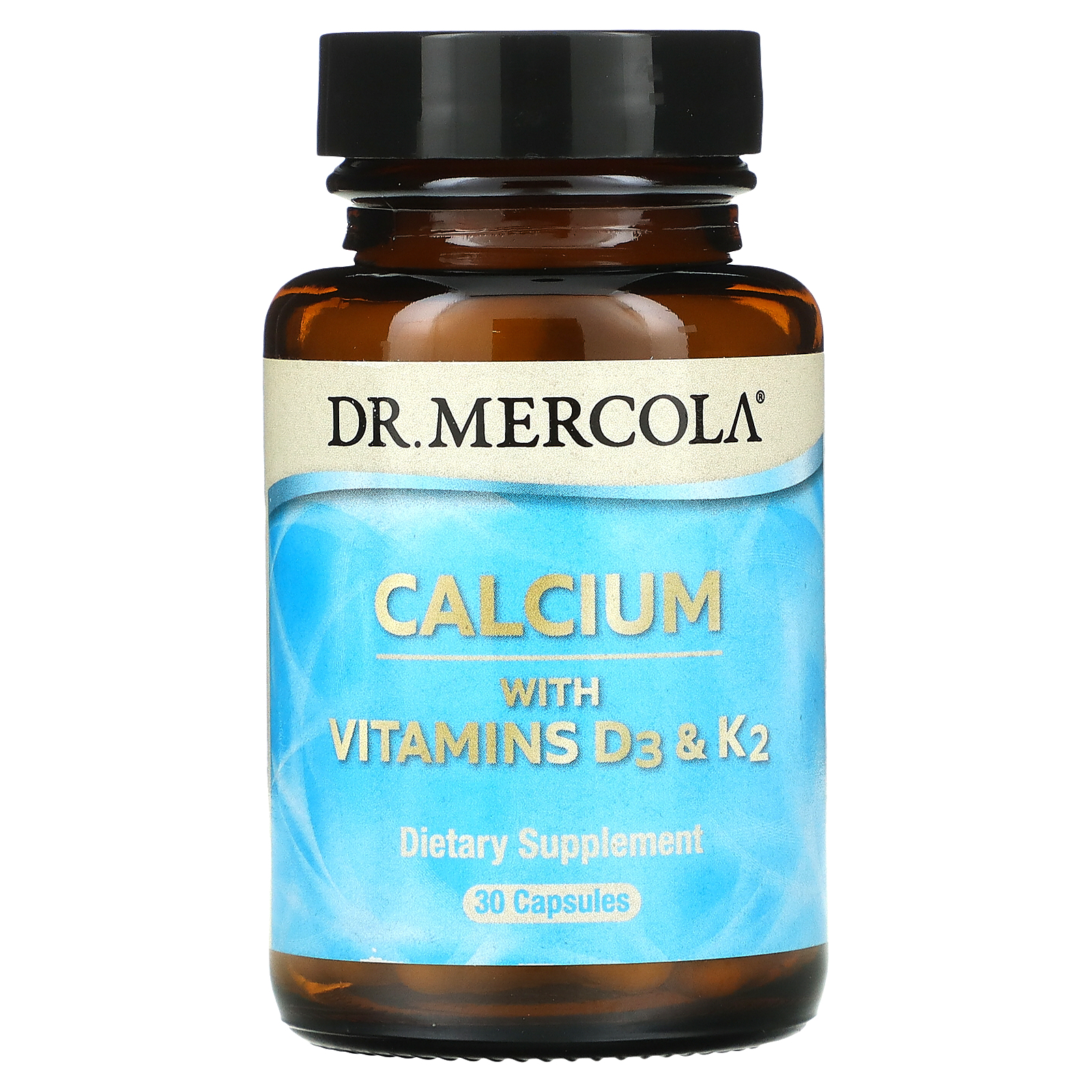 Dr. Mercola, Calcium with Vitamins D3 & K2, 30 Capsules
