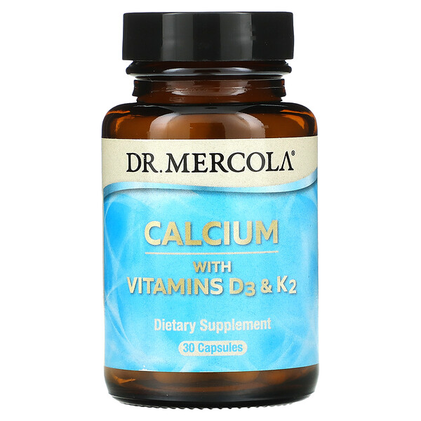 Dr. Mercola, Calcium with Vitamins D3 & K2, 30 Capsules