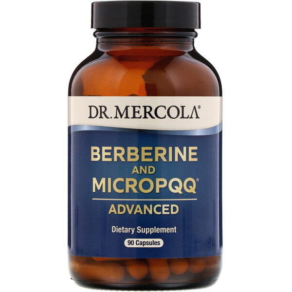 Dr. Mercola, Berberine and MicroPPQ, улучшенная формула, 90 капсул