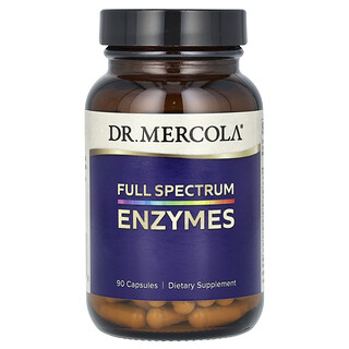 Dr. Mercola, Tam Spektrumlu Enzimler, 90 Kapsül