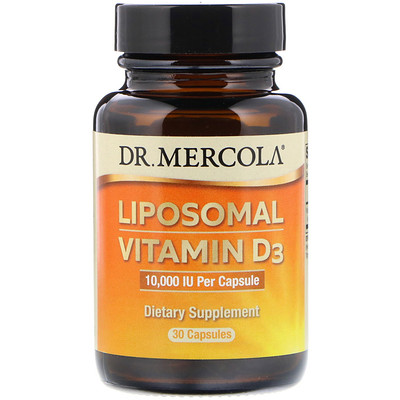 Dr. Mercola Липосомальный витамин D3, 10 000 МЕ, 30 капсул