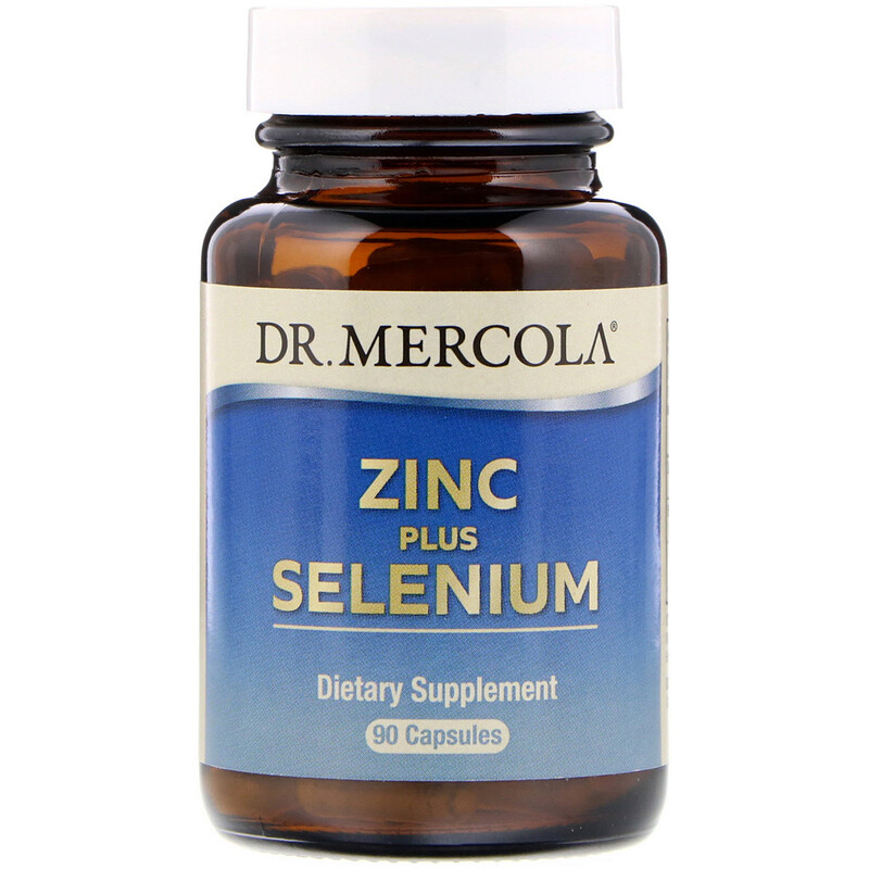 Dr. Mercola, Zinc Plus Sélénium, 90 Gélules