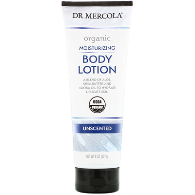 Dr. Mercola Organic Moisturizing Body Lotion, Unscented, 8 oz (227 g)
