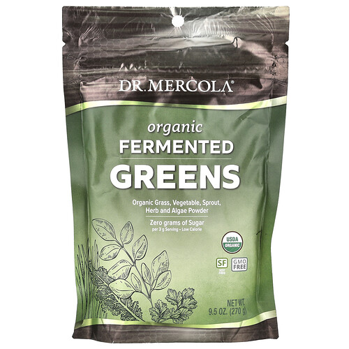 Dr. Mercola Organic Fermented Greens, 9.5 oz (270 g)