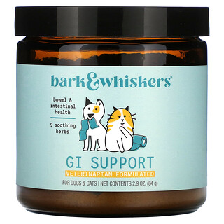 Dr. Mercola, Bark & Whiskers™, Υποστήριξη Γαστρεντερικού, Για Γάτες & Σκύλους, 84 g