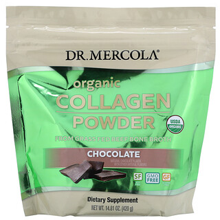 Dr. Mercola, Органический коллаген в порошке, шоколад, 420 г (14,81 унции)