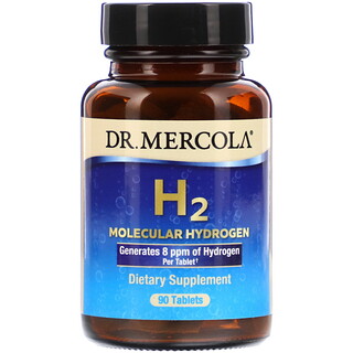 Dr. Mercola, молекулярный водород H2, 90 таблеток