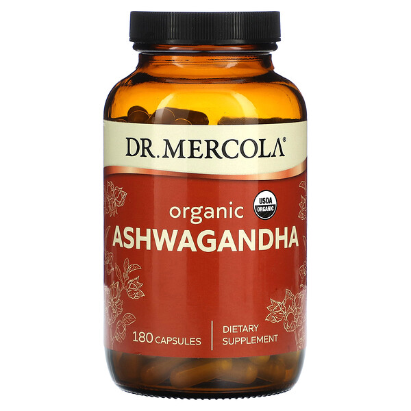Dr. Mercola, Organic Ashwagandha, 180 Capsules