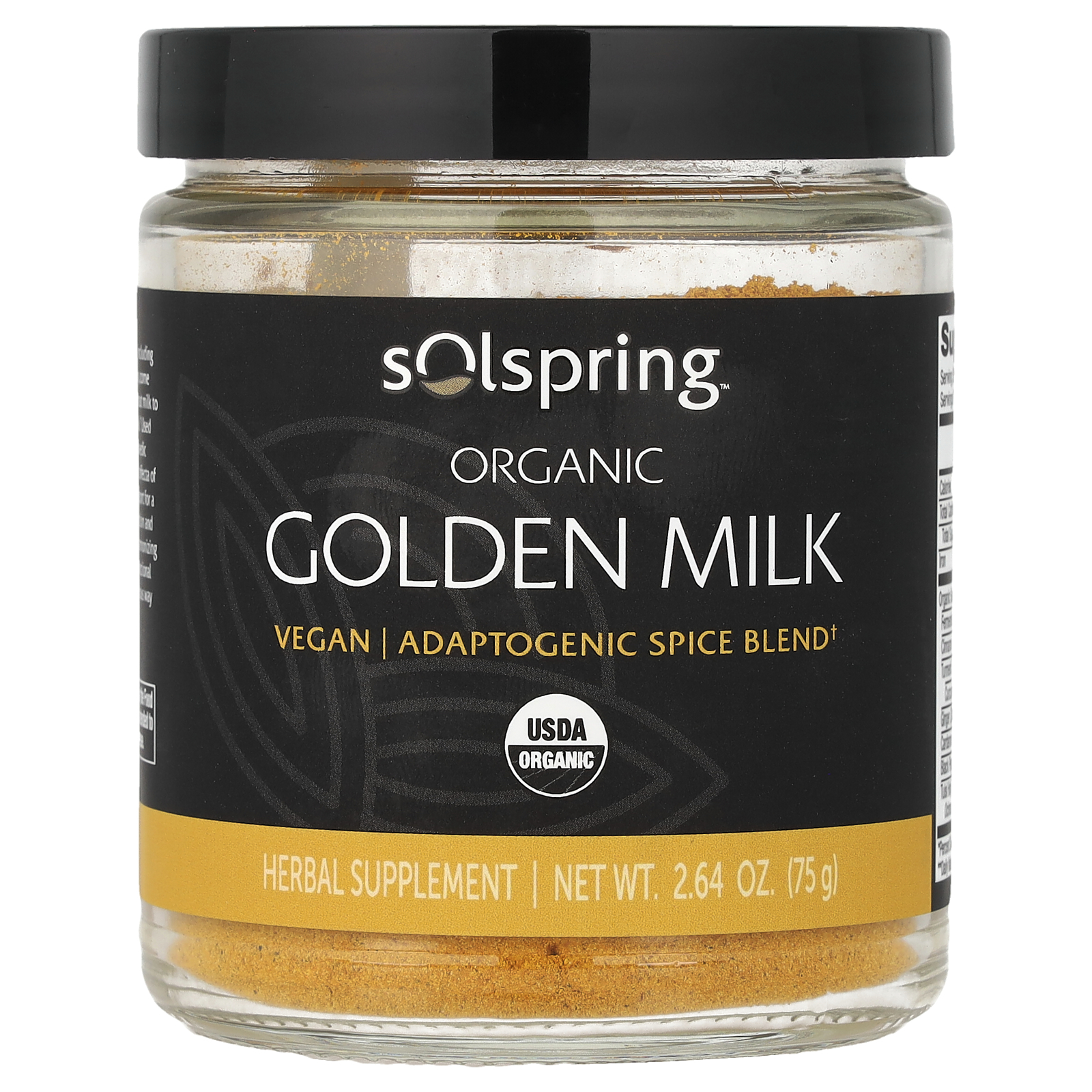 Dr. Mercola (닥터머콜라), SolSpring®, 유기농 골든 밀크, 75g(2.64oz)