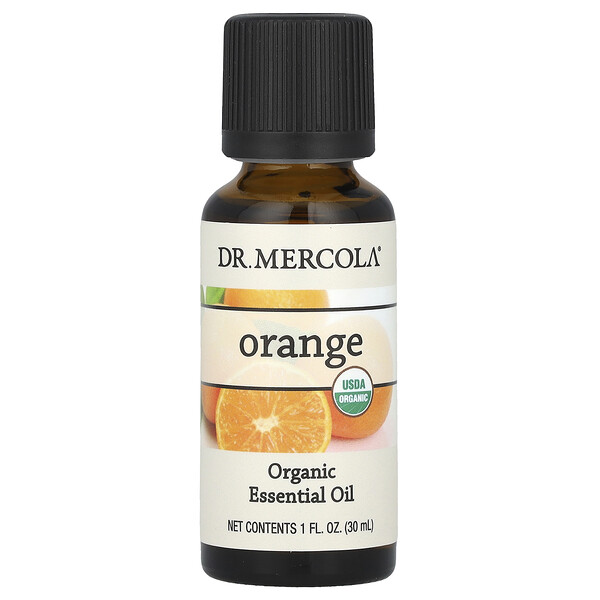 Dr. Mercola Organic Essential Oil, Orange, 1 fl oz (30 ml )