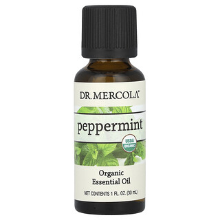 Dr. Mercola, オーガニック エッセンシャルオイル、ペパーミント、30ml（1液量オンス）