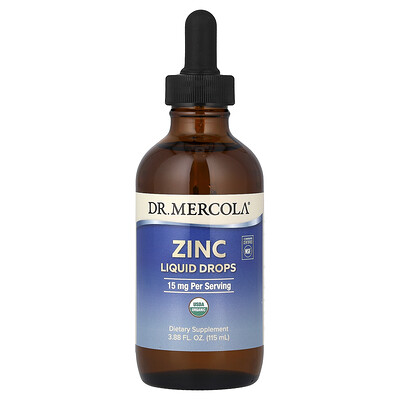 Dr. Mercola, Zinc, 15 mg, 115 ml (3,88 oz. Líq.)