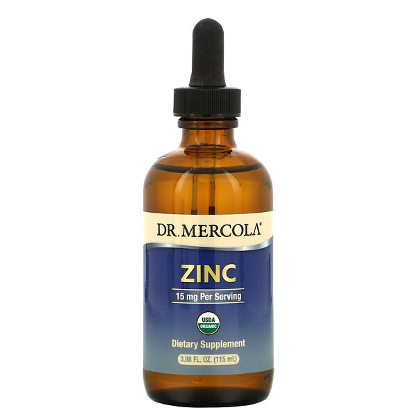 Dr. Mercola‏, Zinc, 15 mg, 3.88 fl oz (115 ml)