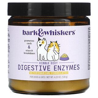 Dr. Mercola, Bark & Whiskers™, Kibble Diet Digestive Enzymes, Para perros y gatos, 120 g (4,23 oz)