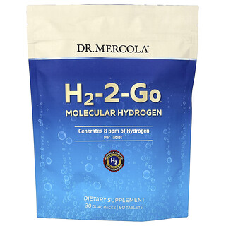 Dr. Mercola, H2-2-Go™, Molecular Hydrogen, 30 Dual Packs, 60 Tablets