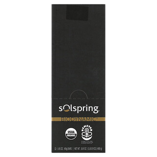 Dr. Mercola, Solspring®, Biodynamic®, tabliczka gorzkiej czekolady, 70% kakao, 12 batonów, 40 g każdy