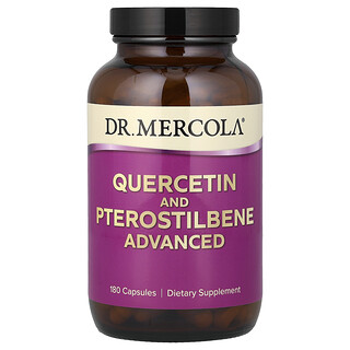 Dr. Mercola, Quercetin og pterostilbene, avansert, 180 kapsler