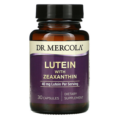 Dr. Mercola Lutein with Zeaxanthin, 40 mg, 30 Capsules