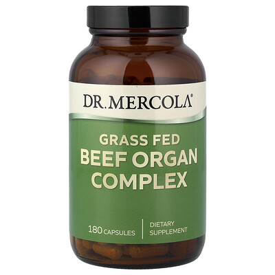 Dr. Mercola, Complejo de órganos de reses alimentadas con pasturas, 180 cápsulas
