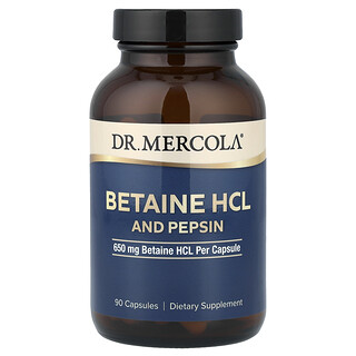 Dr. Mercola, Betaine HCL and Pepsin, 90 Capsules