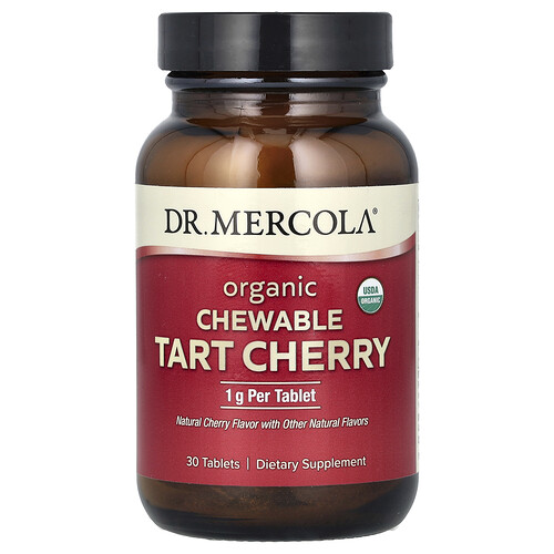 Dr. Mercola Organic Chewable Tart Cherry, 1 g, 30 Tablets