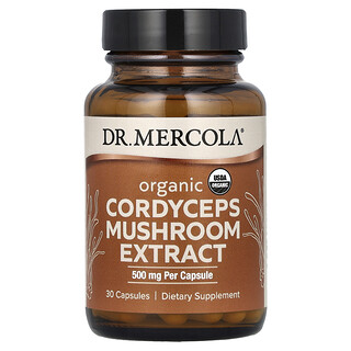 Dr. Mercola, Extrait de cordyceps biologique, 30 capsules