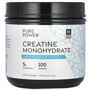 Dr. Mercola, Pure Power, Monohidrato de creatina, Sin sabor, 500 g (17,6 oz)