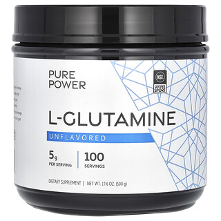 Dr. Mercola‏, Pure Power, L-גלוטמין, ללא תוספת טעם, 500 גרם (17.6 אונקיות)