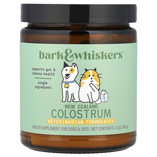 Dr. Mercola, Bark & Whiskers™, novozelandski kolostrum, za pse i mačke, 45 g