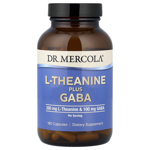 Dr. Mercola L-Theanine Plus GABA, 180 Capsules