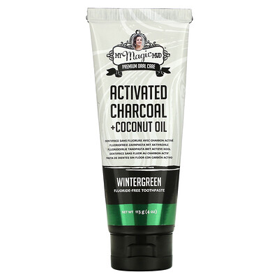 

My Magic Mud, Activated Charcoal, Fluoride-Free, Whitening Toothpaste, Wintergreen, 4 oz (113 g)