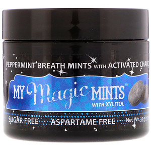 Май Мэджик Мад, My Magic Mints with Xylitol and Activated Charcoal, Peppermint, 1.23 oz (35 g) отзывы