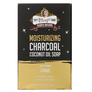 My Magic Mud, Moisturizing Charcoal, Coconut Oil Soap, Uplifting Citrus, 5 oz (141.7 g)