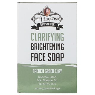 My Magic Mud, Очищающее осветляющее мыло для лица, французская зеленая глина, 106,3 г (3,75 унции)