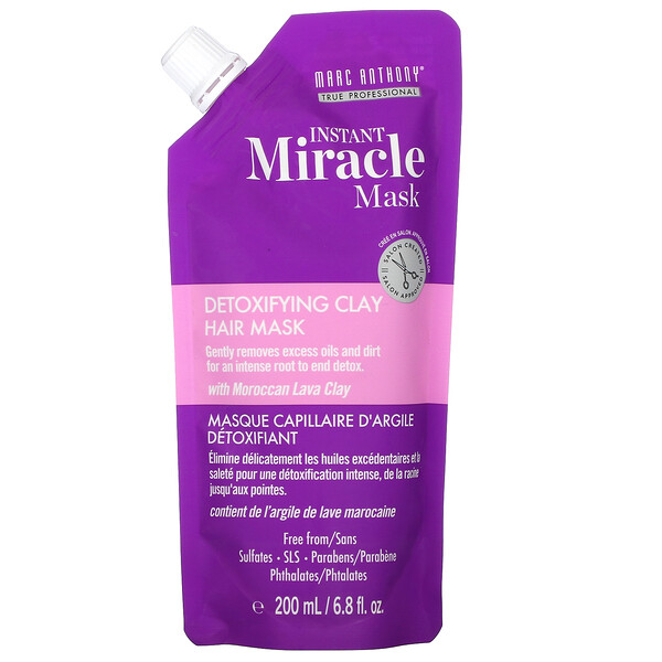 Marc Anthony‏, Instant Miracle Mask, Detoxifying Clay Hair Mask, 6.8 fl oz (200 ml)