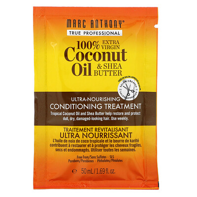 Marc Anthony 100% кокосовое масло первого отжима и масло ши, кондиционирующее средство, 50 мл (1,69 жидк. Унции)