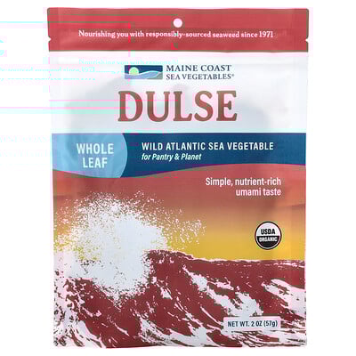 Maine Coast Sea Vegetables, Dulse, Hoja entera, 57 g (2 oz)
