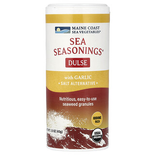 Maine Coast Sea Vegetables, Sea Seasonings®, Dulse s česnekem, 43 g (1,5 oz)
