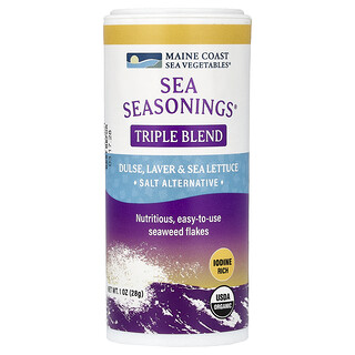 Maine Coast Sea Vegetables, Sea Seasonings®, Mistura Tripla, 28 g (1 oz)
