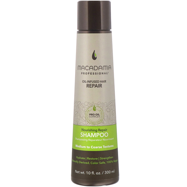 Macadamia Professional‏, שמפו לשיקום השיער, לשיער ממוצע עד גס, 300 מ"ל (10 אונקיות נוזל)
