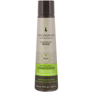 Macadamia Professional, بلسم لتغذية وإصلاح الشعر، لأنواع الشعر من المتوسط إلى خشن الملمس، 10 أونصة سائلة (300 مل)