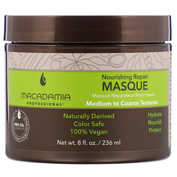Macadamia Professional‏, Nourishing Repair Masque, Medium to Coarse Textures, 8 fl oz (236 ml)