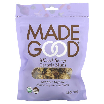 

MadeGood, Granola Minis, Mixed Berry, 3.5 oz (100 g)