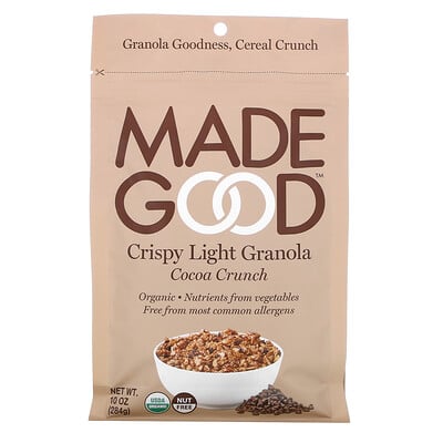 MadeGood Crispy Light Granola, Cocoa Crunch, 10 oz (284 g)