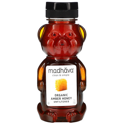 Madhava Natural Sweeteners Органический янтарный мед, 12 унций (340 г)