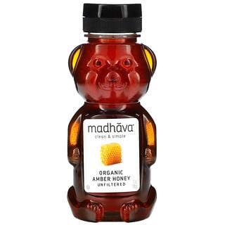 Madhava Natural Sweeteners, Органический янтарный мед, 12 унций (340 г)