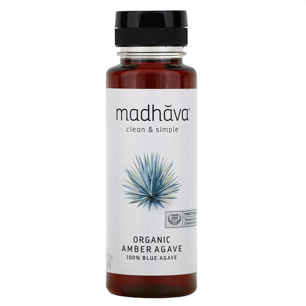 Madhava Natural Sweeteners, 유기농 호박 생 블루 아가베, 11.75 온스 (333g)