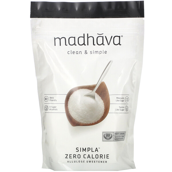 Madhava Natural Sweeteners‏, Simpla, Clean & Simple, ממתיק אלולוז נטול קלוריות, 340 גרם (12 אונקיות)