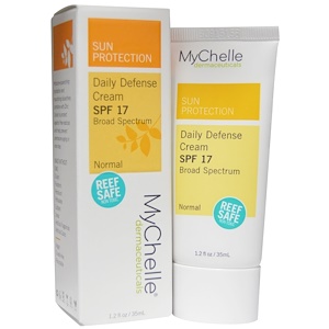 MyChelle Dermaceuticals, Ежедневный солнцезащитный крем, SPF 17, 1,2 жидких унций (35 мл)